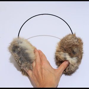 Super soft Rabbit fur boho ear muffs